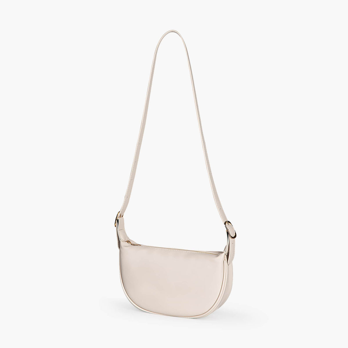 Black Leather Crossbody Bag with Gold Hardware