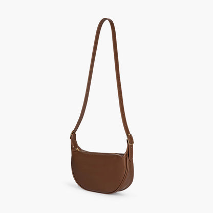 Black Leather Crossbody Bag with Gold Hardware