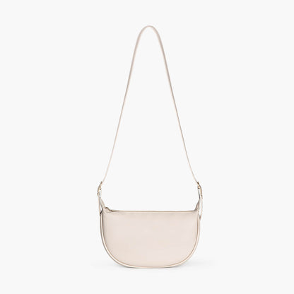 Black Leather Crossbody Bag with Gold Hardware