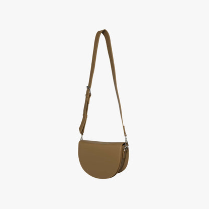 Black Leather Crossbody Bag with Silver Hardware