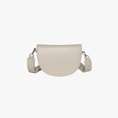 Black Leather Crossbody Bag with Silver Hardware