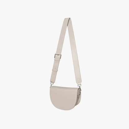 Black Leather Crossbody Bag with Silver Hardware