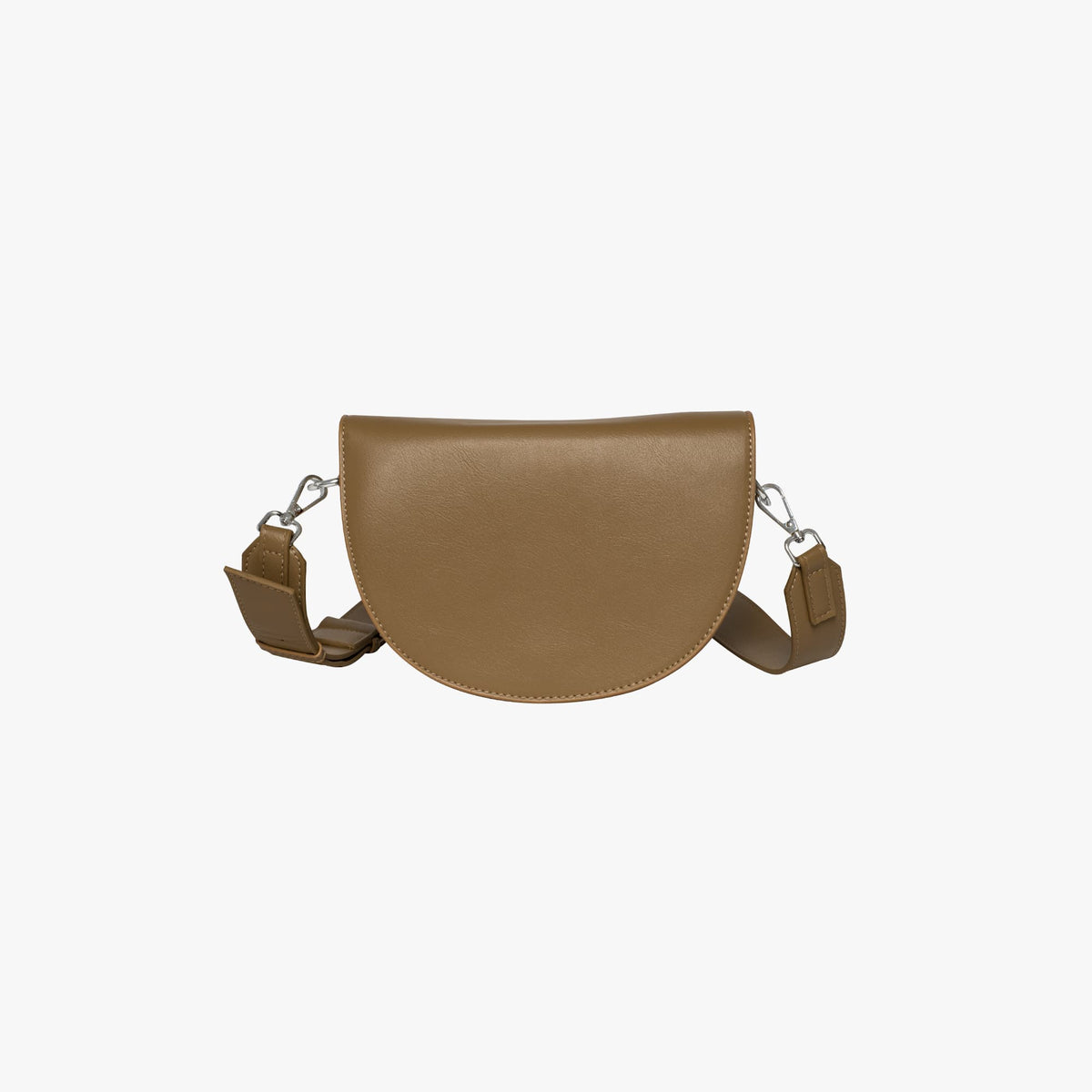Black Leather Crossbody Bag with Silver Hardware