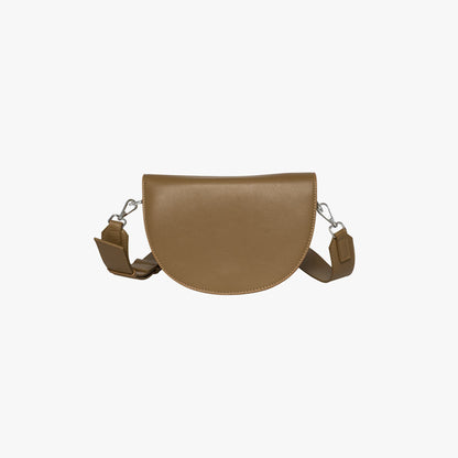Black Leather Crossbody Bag with Silver Hardware