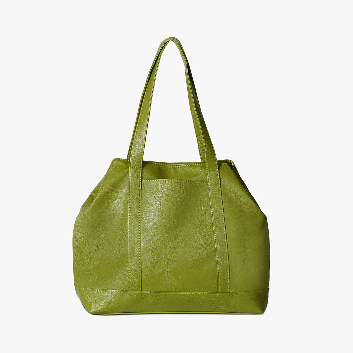 Black Leather Large Tote Bag with Gold Hardware