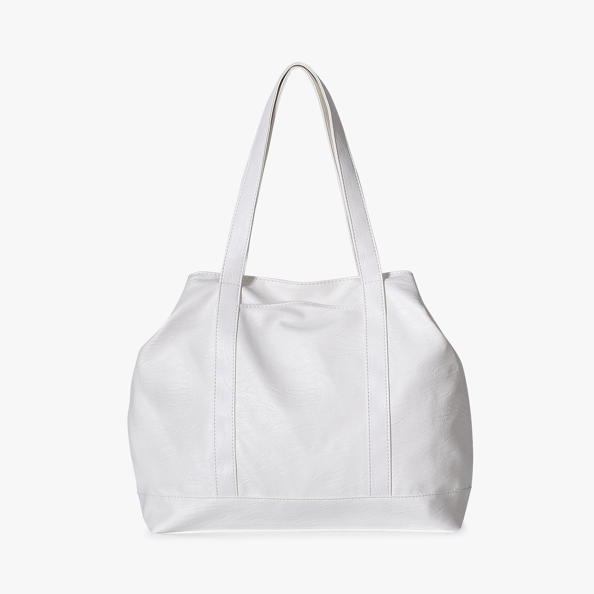 Black Leather Large Tote Bag with Gold Hardware