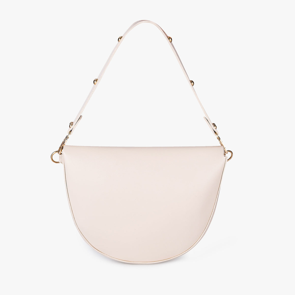 Black Leather Shoulder Bag with Knot Detail and Gold Hardware
