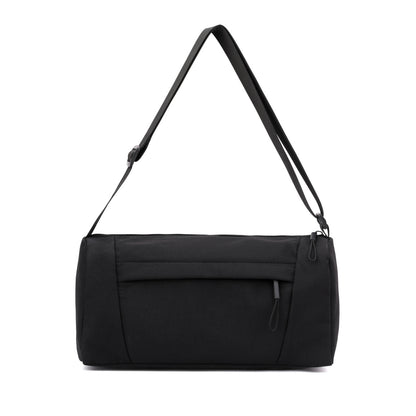 Casual Nylon Shoulder Bag with Front Zip Pocket and Adjustable Strap