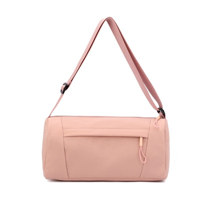 Casual Nylon Shoulder Bag with Front Zip Pocket and Adjustable Strap