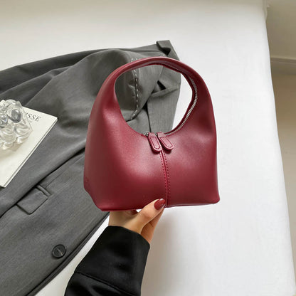 Chic Leather Top Handle Bag with Zip Closure