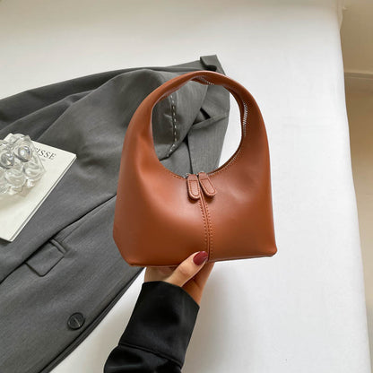 Chic Leather Top Handle Bag with Zip Closure