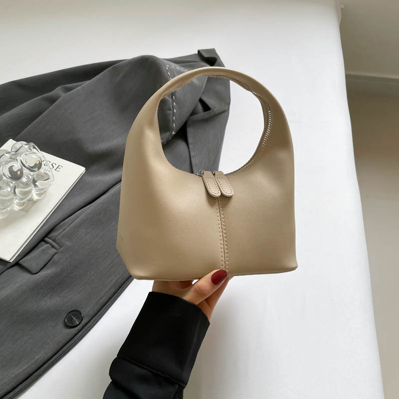 Chic Leather Top Handle Bag with Zip Closure