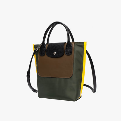 Colour Block Tote Bag with Detachable Shoulder Strap