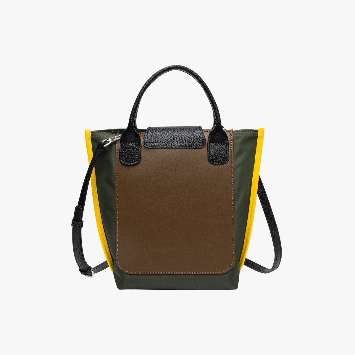 Colour Block Tote Bag with Detachable Shoulder Strap