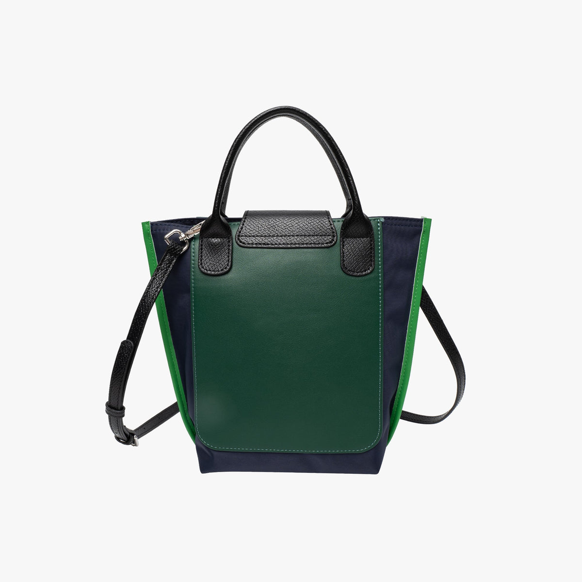 Colour Block Tote Bag with Detachable Shoulder Strap