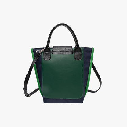 Colour Block Tote Bag with Detachable Shoulder Strap