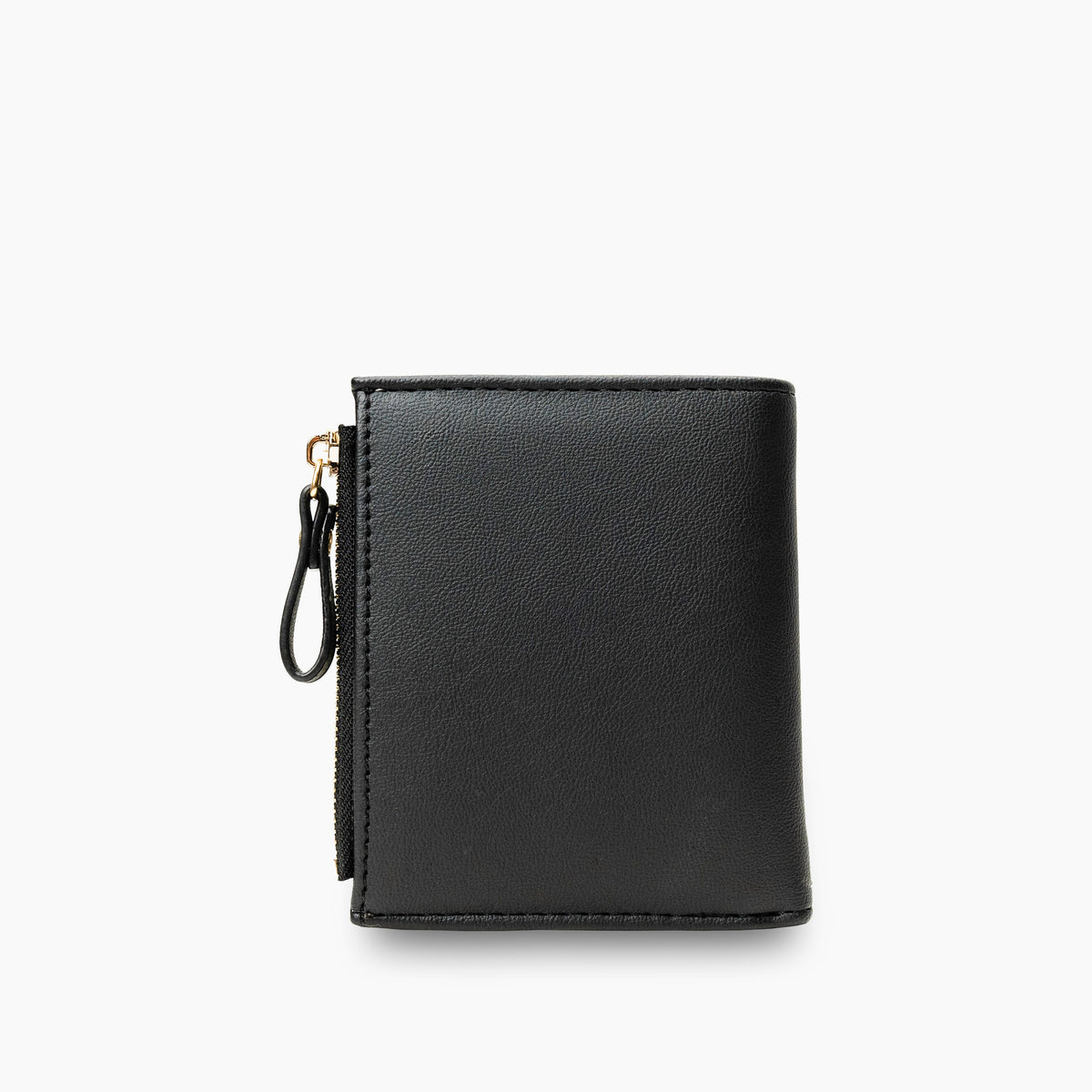Compact Leather Wallet with Embroidered Animal Detail