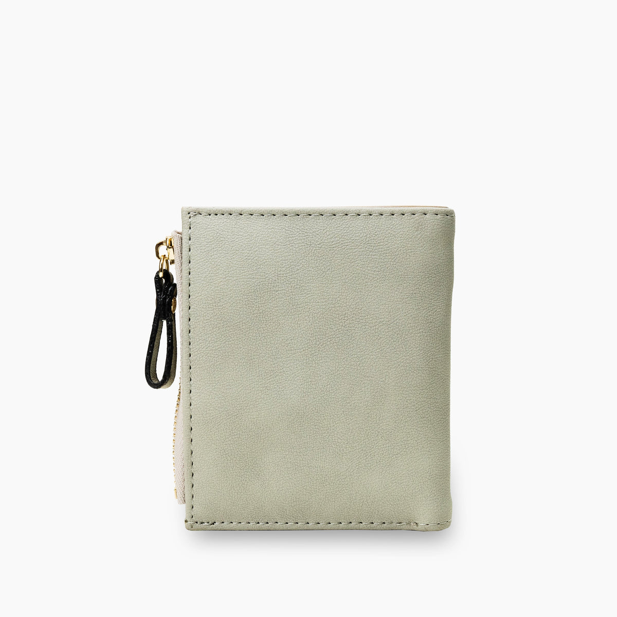 Compact Leather Wallet with Embroidered Animal Detail
