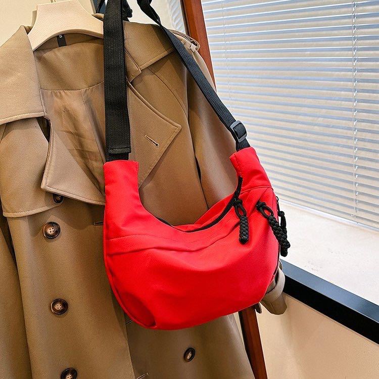 Crossbody Bag with Braided Cord Detail and Front Zip Pocket