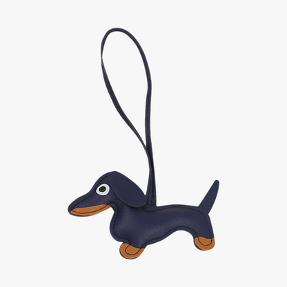 Dachshund Bag Charm in Vegan Leather