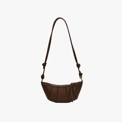 Leather Crossbody Bag with Knot Strap and Gold Hardware