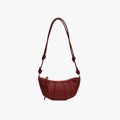 Leather Crossbody Bag with Knot Strap and Gold Hardware
