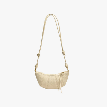 Leather Crossbody Bag with Knot Strap and Gold Hardware