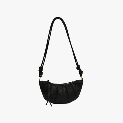Leather Crossbody Bag with Knot Strap and Gold Hardware