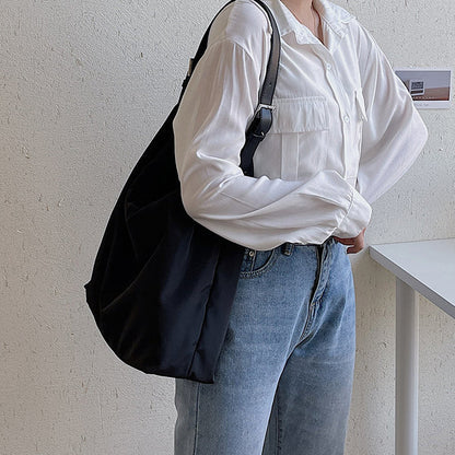 Lightweight Shoulder Bag with Vegan Leather Strap