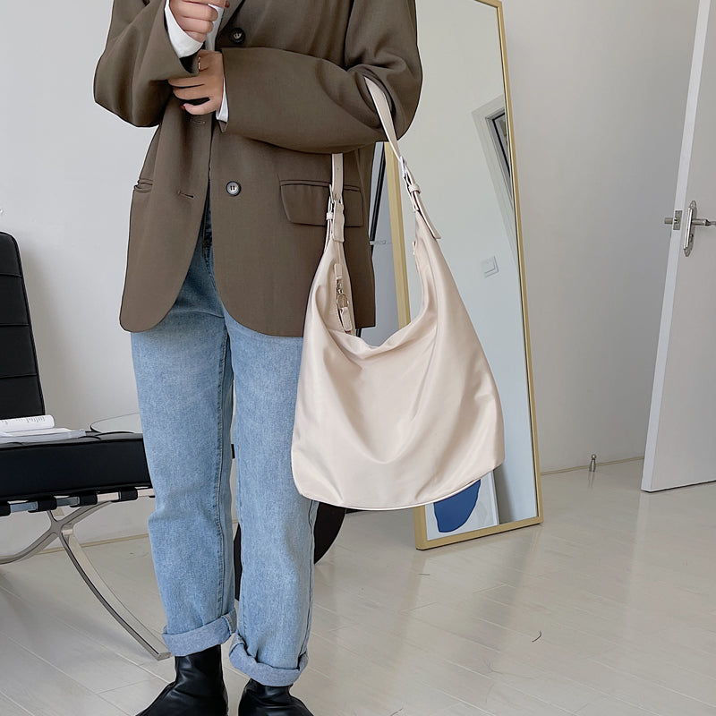 Lightweight Shoulder Bag with Vegan Leather Strap