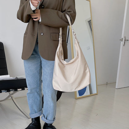 Lightweight Shoulder Bag with Vegan Leather Strap