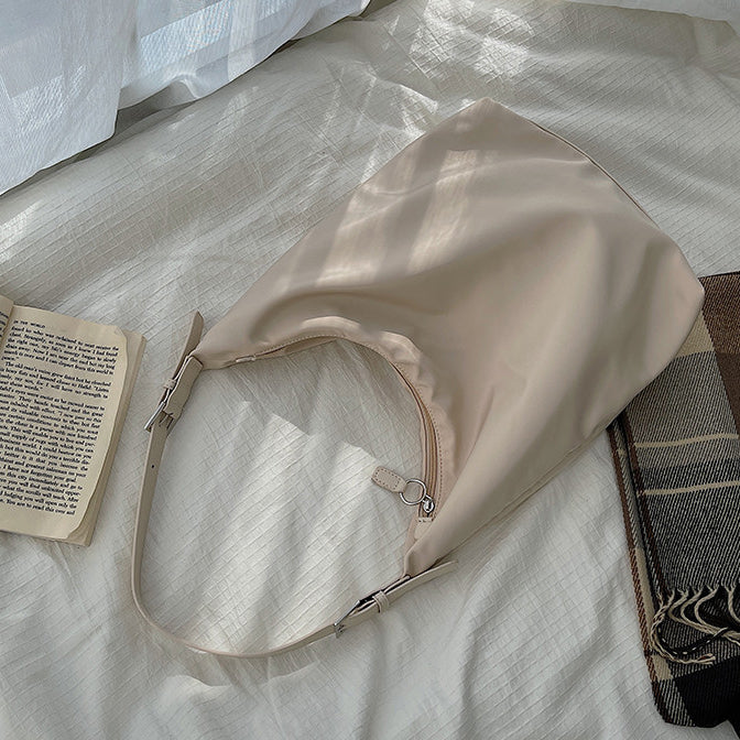 Lightweight Shoulder Bag with Vegan Leather Strap