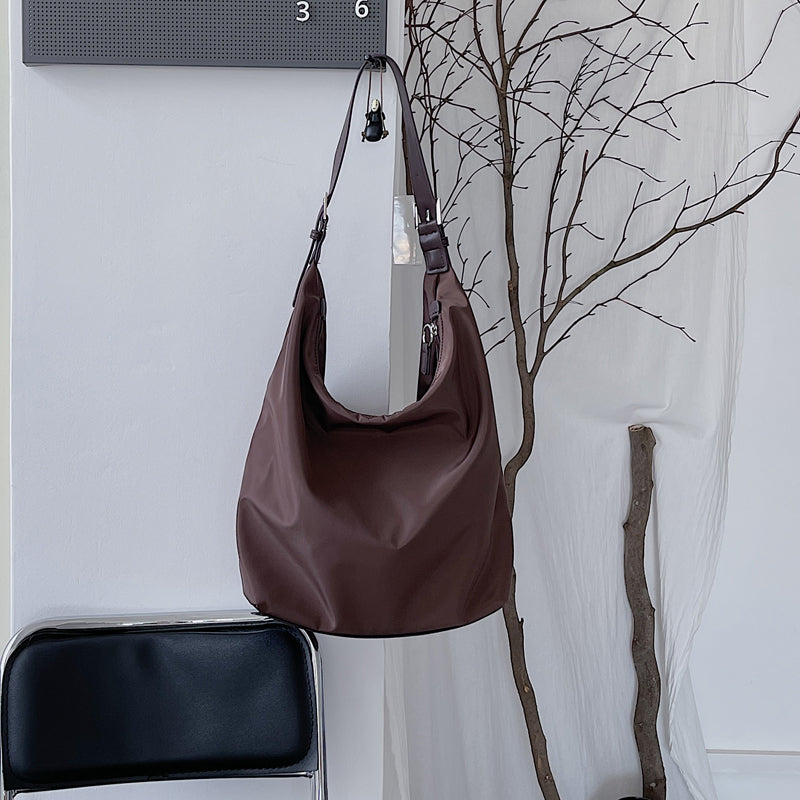 Lightweight Shoulder Bag with Vegan Leather Strap