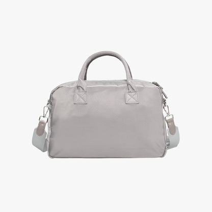 Nylon Shoulder Bag with Front Pockets and Detachable Strap