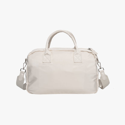Nylon Shoulder Bag with Front Pockets and Detachable Strap