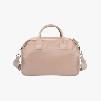 Nylon Shoulder Bag with Front Pockets and Detachable Strap