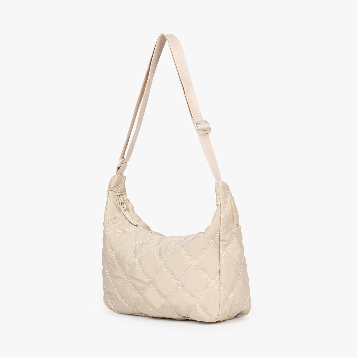Quilted Shoulder Bag with Adjustable Strap