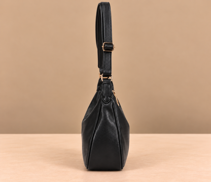 Retro Leather Shoulder Bag with Adjustable Crossbody Strap