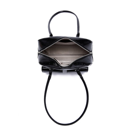 Retro Leather Shoulder Bag with Double Front Pockets