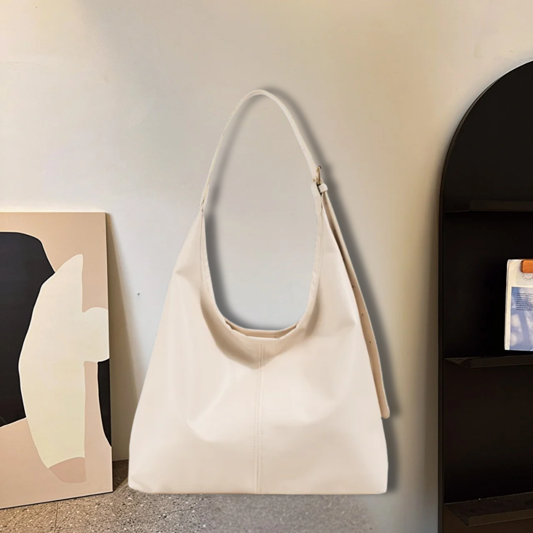 Slouchy Leather Shoulder Bag with Adjustable Strap