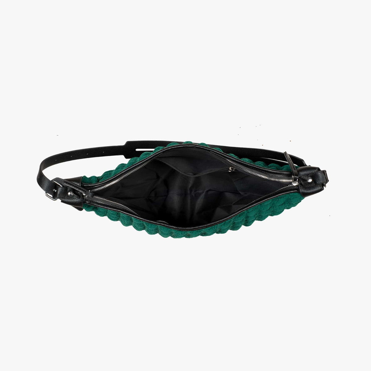 Slouchy Textured Shoulder Bag with Adjustable Strap