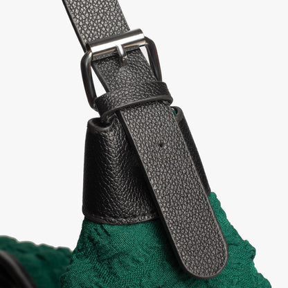 Slouchy Textured Shoulder Bag with Adjustable Strap