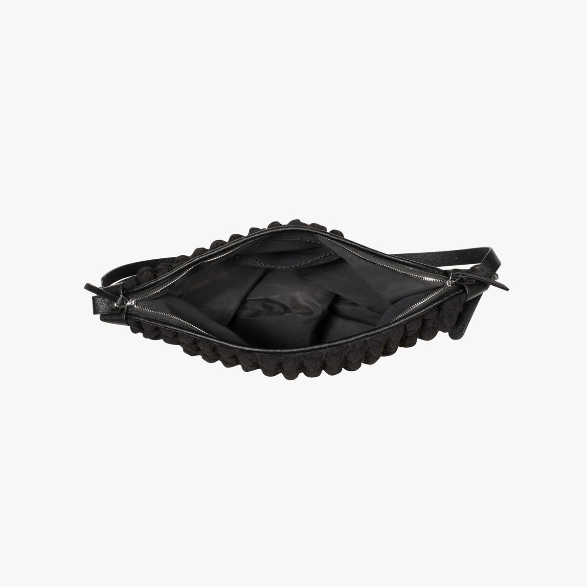 Slouchy Textured Shoulder Bag with Adjustable Strap
