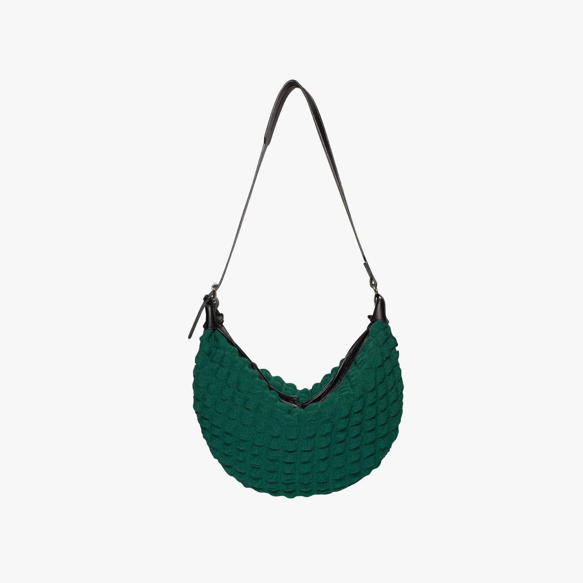 Slouchy Textured Shoulder Bag with Adjustable Strap